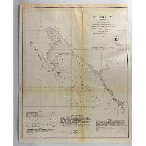 Old map image download for Bodega Bay, California.