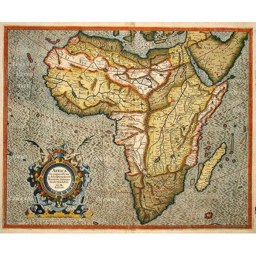 Old map image download for Africa ex magna orbis terre descriptione Gerardi Mercatories desumpta studio & industria G.M. Juniorius