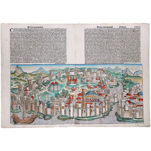 Old map image download for CONSTANTINOPOLIS, view (Turkey, Istanbul).