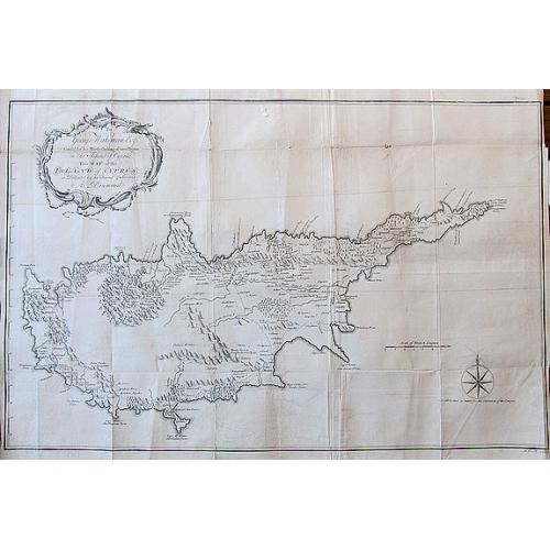 Old map image download for To George Wakeman Esq, Consul for his Majesty the King of Great Britain in the Island of Cyprus. This Map of the Island of Cyprus is dedicated by his friend and servant A. Drummond.