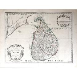 Carte de l'Isle de Ceylan.