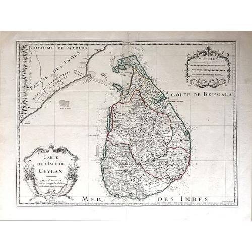 Old map image download for Carte de l'Isle de Ceylan.