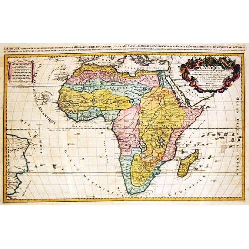 Old map image download for L' Afrique / divisee suivant l' estendue de ses principales parties.