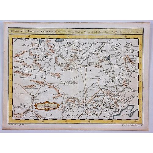 Old map image download for Carte de la Tartarie Occidentale Pour Servir a L'Histoire Generale des Voyages Tiree des Auteurs Anglois.