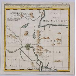 Carte du Pays ou Probablement a Ete le Paradis Terrestre, la Plaine de Scinhar et la Montagne sur Laquelle L'Arche...