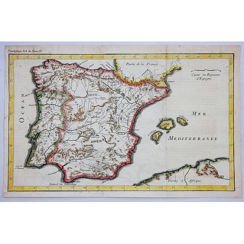 Old map image download for Carte du Royaume d'Espagne.