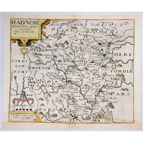 Old map image download for Radnor Comitatus Quem Silvres.