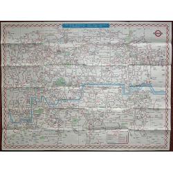 1946 Central London Bus map Fred J H Elston edition.
