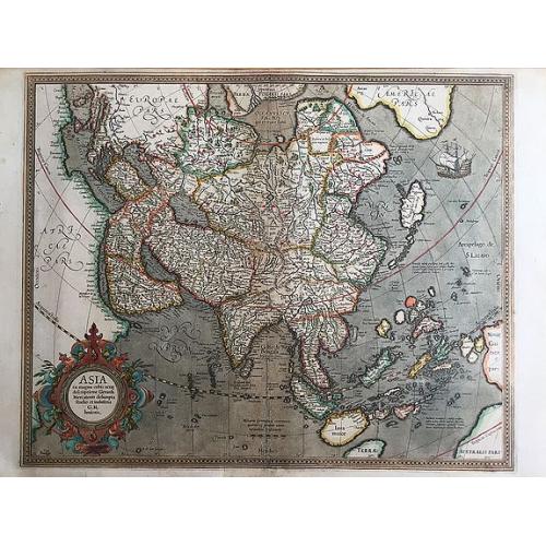 Old map image download for Asia ex magna orbis terre descriptione Gerardi Mercatoris desumpta studio et industria G. M. Iunoris