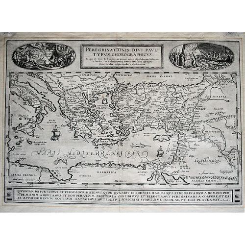 Old map image download for Peregrinationis Divi Pauli Typus.