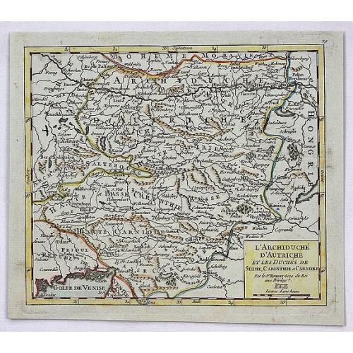 Old map image download for L'Archiduche D'Autriche et les Duches de Stirie, Cartinthie et Carniole.