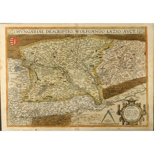 Old map image download for Hungariae descriptio, Wolfgango Lazio Auct
