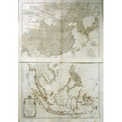 Seconde partie de la carte d\'Asie contenant la Chine et partie de la Tratarie, l\'Inde ... Sumatra, Java, Borneo, Moluques, Philippines et du Japon