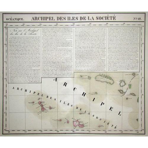 Old map image download for Archipel des Iles de la Société. Océanique N°42