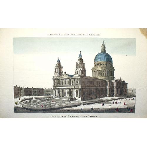 Old map image download for Vue de la Cathédrale de St Paul à Londres
