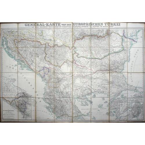 Old map image download for General-karte von der Europäischen Türkei nach allen vorhandenn originalkarten und itinerarischen hülfsmitteln bearbeitet und von Heinrich Kiepert