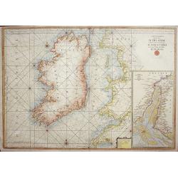Carte generale des costes d'Irlande et des costes occidentales d'Angleterre avec une partie de celles d'Ecosse