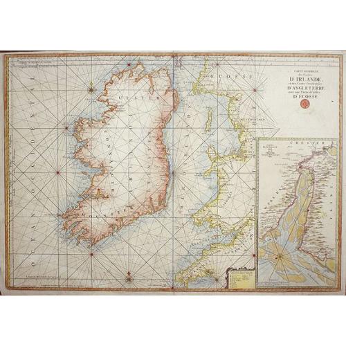 Old map image download for Carte generale des costes d'Irlande et des costes occidentales d'Angleterre avec une partie de celles d'Ecosse