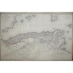 Carte de l'Algérie, dressée Au Dépôt Général de La Guerre sous la direction de M. le Lieut.t Général Pelet