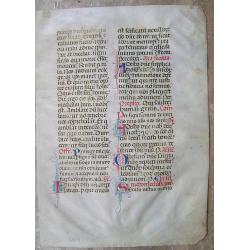 Leaf from a French Missal.