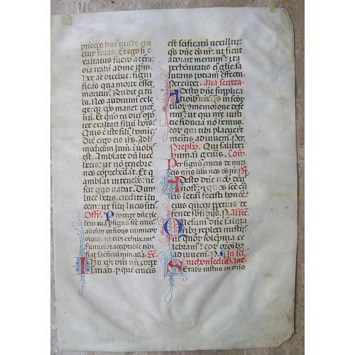 Leaf from a French Missal.
