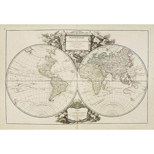 Old map image download for Mappemonde ou description du globe terrestre . . .