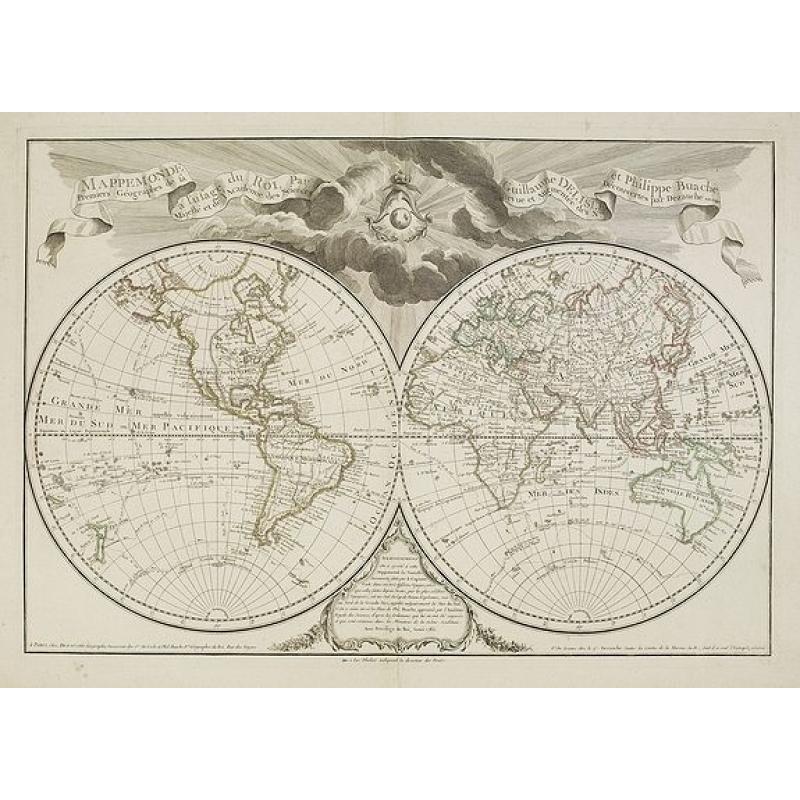 Mappemonde à l\'usage du Roi, par Guillaume Delisle ...