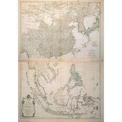 Seconde partie de la carte d'Asie contenant la Chine et partie de la Tratarie, l'Inde . . . Sumatra, Java, Borneo, Moluques, Philippines et du Japon.