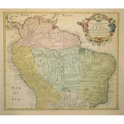 Old map image download for Tabula Americae Specialis Geographica Regni Peru . . .