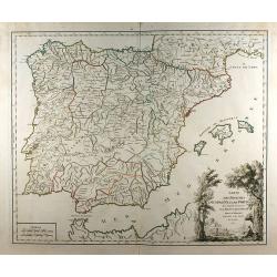 Carte des royaumes d\'Espagne et de Portugal ...