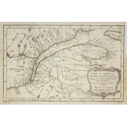 Carte du Cours du Fleuve de St.Laurent ? Quebec.