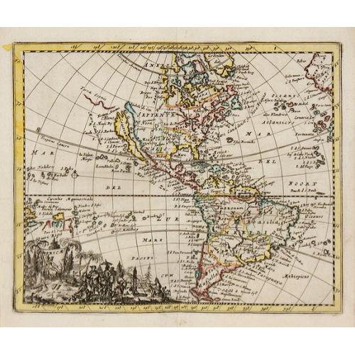 Old map image download for Americae.