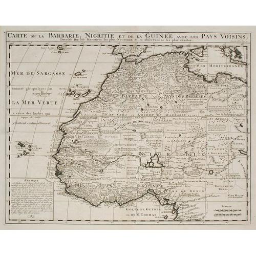 Old map image download for Carte de la Barbarie, Nigritie, et de la Guinée ?