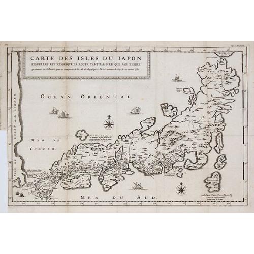Old map image download for Carte des Isles du Japon Esquelles est remarque la Route ?