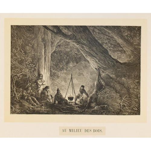 Old map image download for Au milieu des bois.