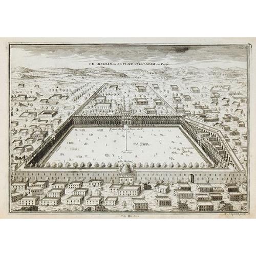 Old map image download for Le Meidan ou la place d\'Ispaham en Perse.