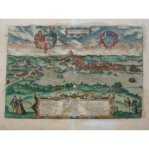 Old map image download for View of Schlewig and it's neighbor Gottorpia, then in Denmark but now Northern Germany