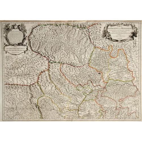 Old map image download for Carte du Piemont et du Monferrat.