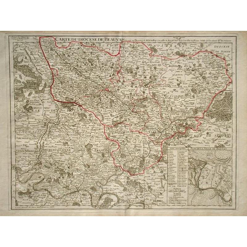 Carte du Diocese de Beauvais.