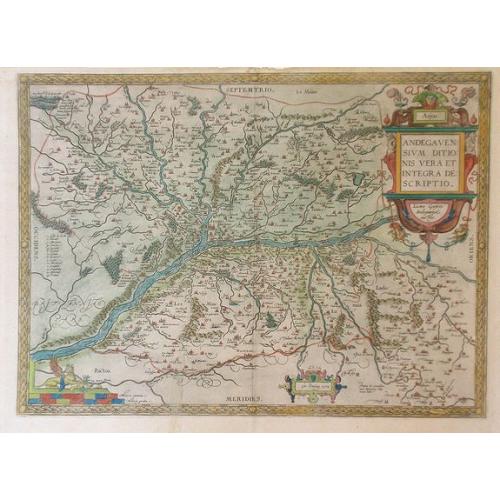 Old map image download for Anjou. Andegavensium Ditionis Vera et Integra Descriptio