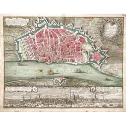 Plan de la Ville et Citadelle d'Anvers Renomee pour fon ports Comerce et edifices La citadelle est des plus fortes au monde, grave en taille douce