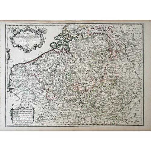 Old map image download for Carte des Pays Bas Catholiques. . .