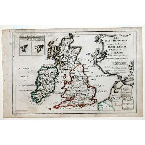 Old map image download for Les Isles Britanniques, ou sont les Royaumes d'Angleterre, d'Escosse et D'Ireland.