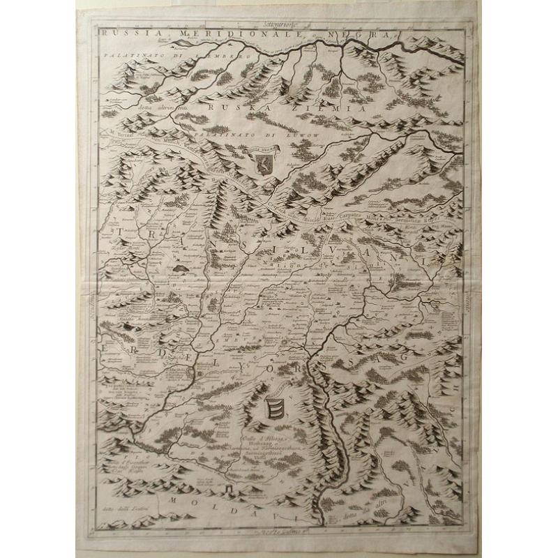 Map of Romania, Including Transylvania