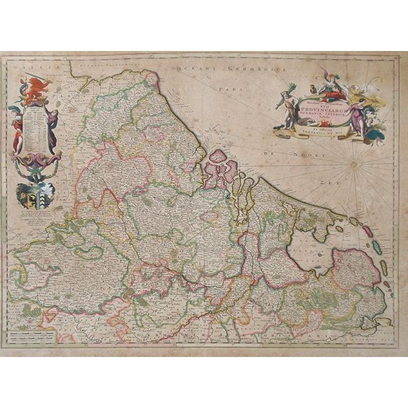 Novissima et accuratissima XVII Provinciarum Germania Inferior Tabula.