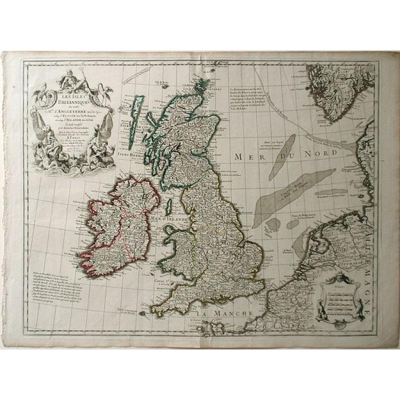 Les Isles Britanniques ou Sont le Rme d"Angleterre Tire de Speci Celuy d'Ecosse tire de the Pont &C et Celuy d'Irlande tire de Petti le tout Rectife par Diverfes Observations.