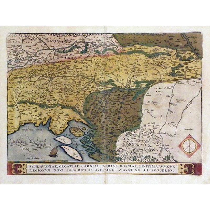 Schlavoniae, Croatiae, Carniae, Istriae, Bosniae, Finitimarumque Regionum Nova Descriptio, Auctore Augustino Hirsvogellio