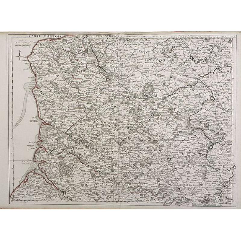 Carte d'Artois et des Environs ou lon voit le Ressort du Conseil Provincial d'Artois.