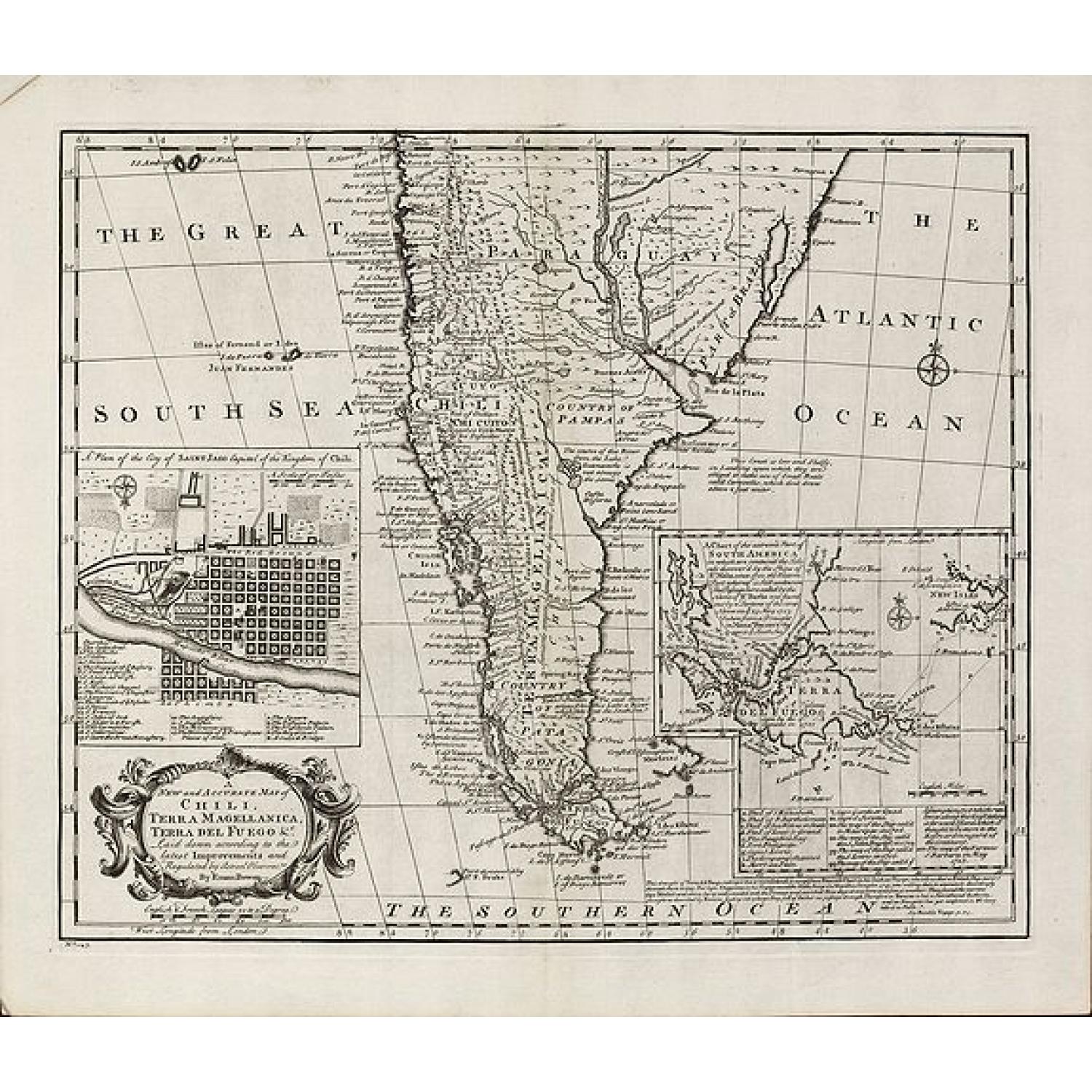 A New and Accurate Map of Chili, Terra Magellanica, Terra del Fuego &c