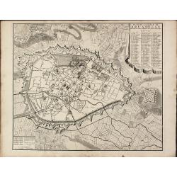 Plan de la ville de Brusselle, Ville Noble au Duche de Brabant, et les delices des Pays Bas.